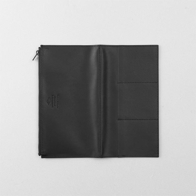 Traveler's Notebook Leather Zipper Case Regular Size [07100625] Black